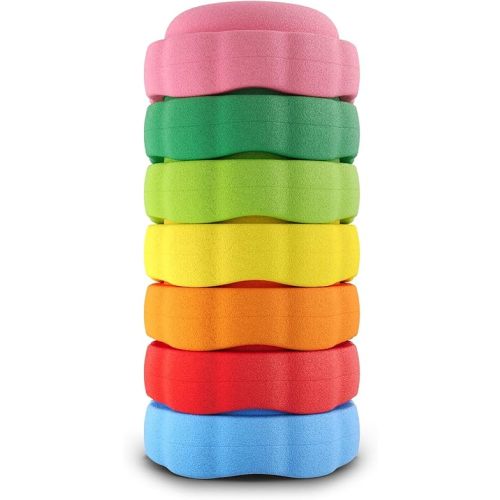 EPP Stepping Stones (Set of 7): Versatile Toys to Encourage Movement, Open-Ended Play, Cognitive & Motor Skills, Independence, and Healthy Growth for Children (Gentle Dreamscape)