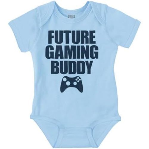 Brisco Brands Future Gaming Buddy Gamer Dad Joke Baby Romper Boys or Girls