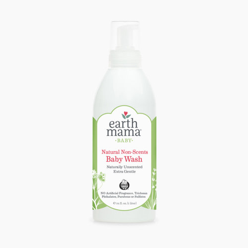 Earth Mama Natural Non Scents Baby Wash - Unscented, 34 oz