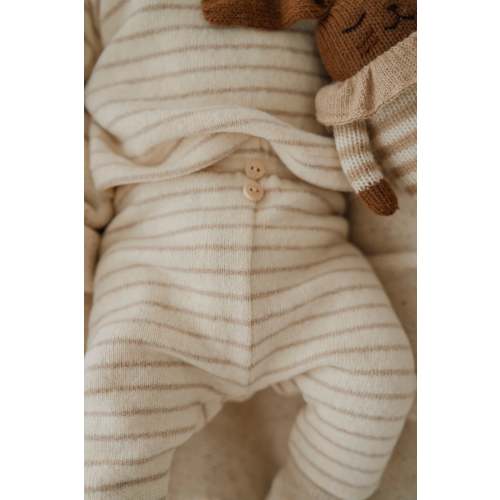 SOFT LEGGINGS STRIPED BEIGE
