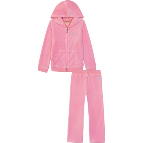 Juicy Couture Embellished Velour Hoodie & Track Pants Set | Nordstromrack