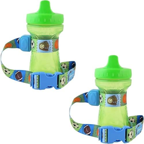 PBnJ Baby SippyPal Sippy Cup Holder Strap Leash Tether (Sports 2-Pack)