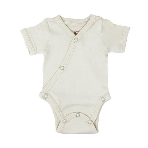 Stone | Organic Short-Sleeve Kimono Bodysuit – L'ovedbaby