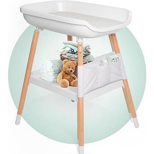Children of Design Deluxe Diaper Changing Table - Portable Baby Changing Station & Organizer, Nursery Furnitue Tables with Storage Shelf and Changing Pad Included