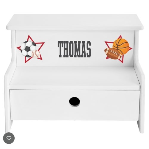 Colorful Icon Storage Step Stool | Personal Creations