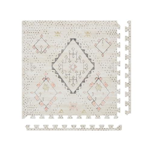 House of Noa Baby Play Mat – 4x8 Oat Ula – Set of 8 Tiles – Cushioned EVA Foam Play Mat for Floor, Soft Interlocking Baby Crawling Mats for Hard Floors