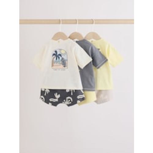 Buy Mono/Fluro Yellow Palms Tops and Shorts Baby Set 6 Piece (0mths-2yrs) from Next USA