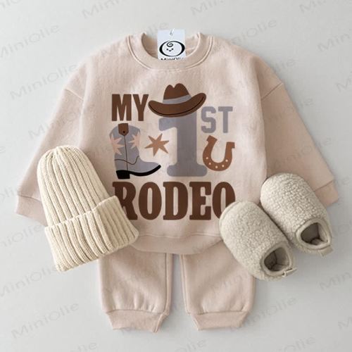 MY 1ST RODEO Baby 2-piece Beige Set