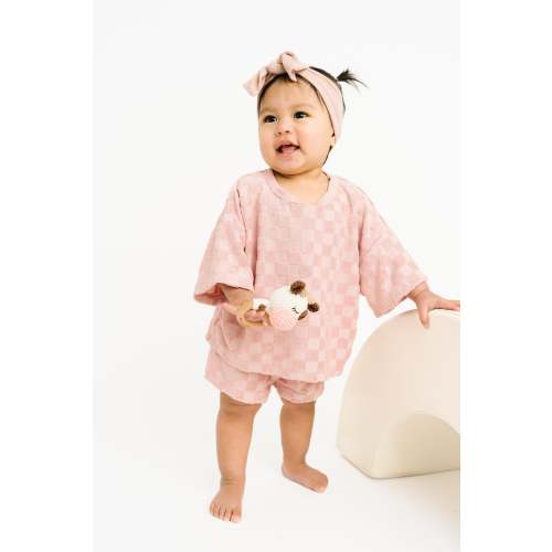 Blossom Checkered Terry Slouchy Set