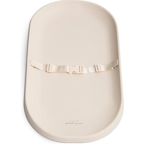 Dream On Me Lotti Love Waterproof Baby Changing Pad with Safety Strap, Contoured Sides, Wipe-Clean Surface, Lightweight, Fits Standard Changing Tables