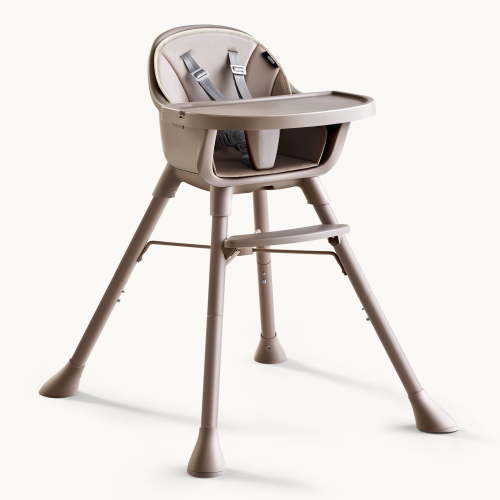 HARPPA High Chair for Babies and Toddlers, Baby Highchairs with Adjustable Seat & Footrest, Removable Tray and Cushion,Khaki