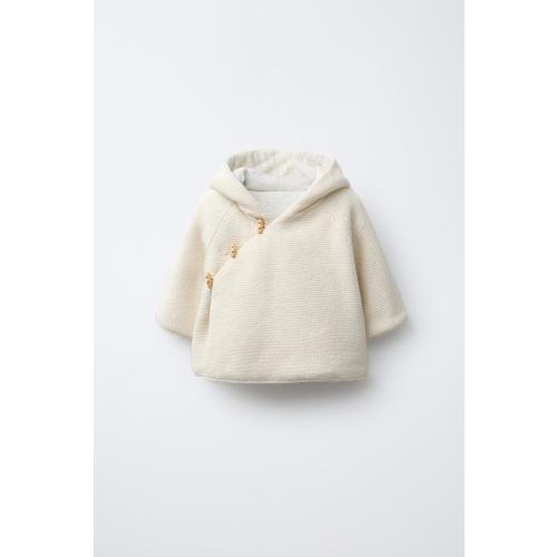 HOODED FIREMAN CLASP COAT - Ecru | ZARA United States