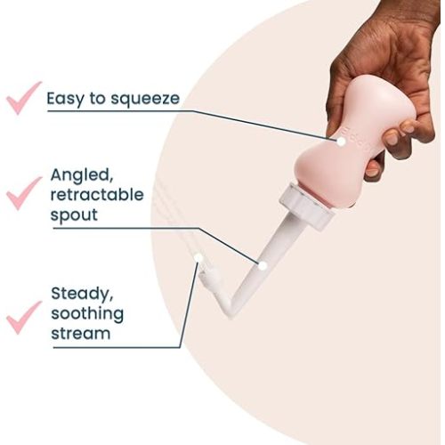 Popped Peri Bottle for Postpartum Care | Portable Bidet | Spray Bottle for Pain Relief, Tears, and Hemorrhoids After Birth | Postpartum Essential (Pink, 10 oz)
