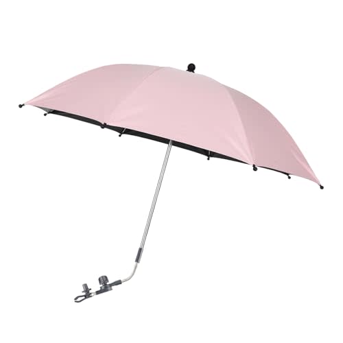 Baby Pram Umbrella with Adjustable Universal Clamp,Children Buggy Sun-Proof Parasol with Clip On UPF 50+ Great for Pushchair,Strollers