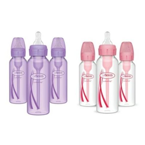 Dr. Browns Options + Natural Flow Anti-Colic Baby Bottles, 8oz, 6 Pack
