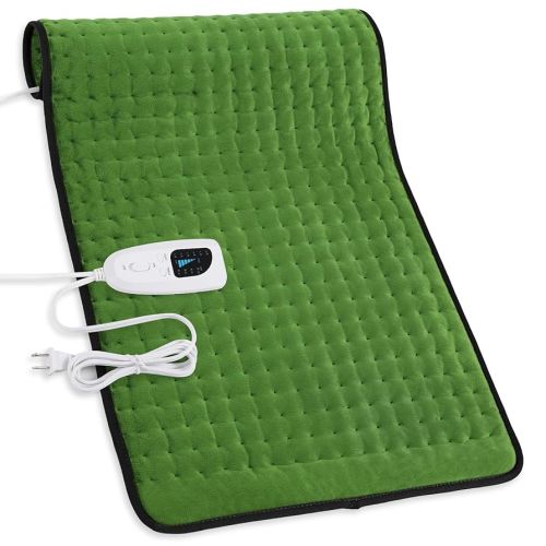 Heating Pad-Electric Heating Pads for Back,Neck,Abdomen,Moist Heated Pad for Shoulder,Knee,Hot Pad for Arms and Legs,Dry&Moist Heat & Auto Shut Off(Green Black, 33''×17'')