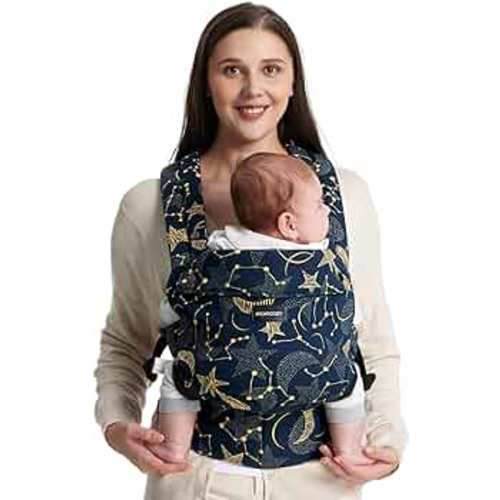 Momcozy Baby Carrier Newborn to Toddler - Ergonomic, Cozy and Lightweight Infant Carrier for 7-44lbs, All Day Comfort for Hands-Free Parenting, Enhanced Lumbar Support, Starry Night