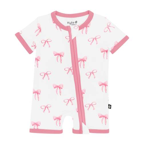 Zippered Shortall Romper in Bow