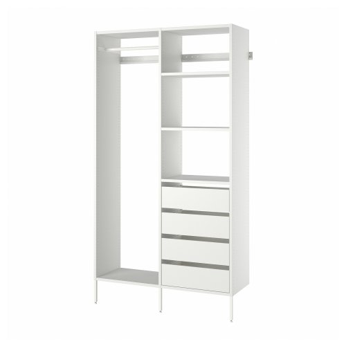 AURDAL Wardrobe combination - white 49 1/4x15 3/4x87 "