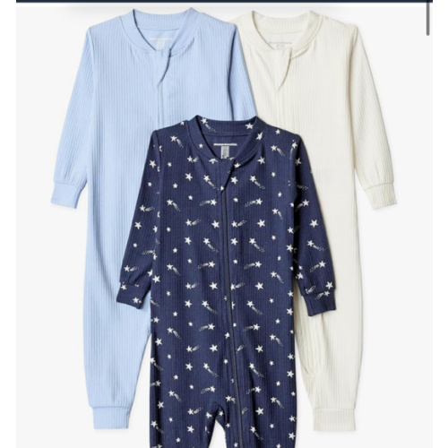 Amazon Essentials Unisex Babies' Ribbed Footless Pajamas