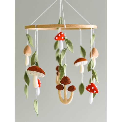 Mushroom Baby Mobile Woodland Nursery mobile Baby shower gift