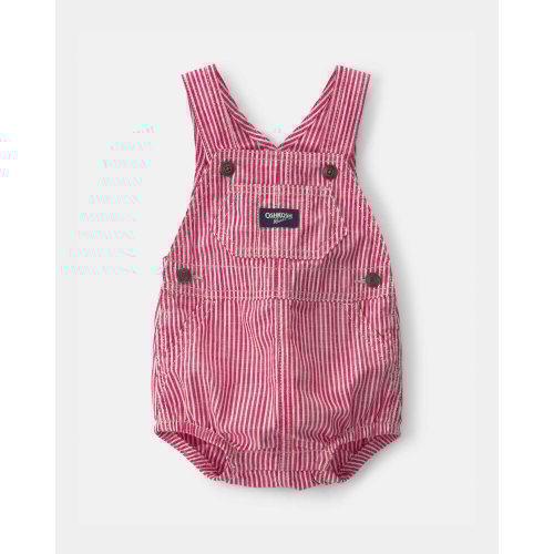 Baby Hickory Stripe Bubble Romper - Red/Ivory - OshKosh B'gosh (9-24 Month)