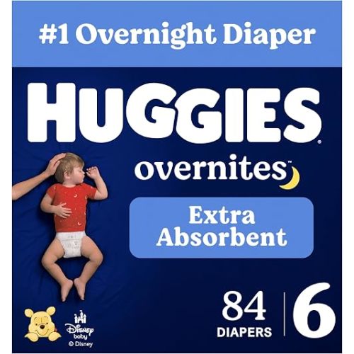 Huggies Overnites Diapers Size 6, 84 Count (2 Packs of 42)