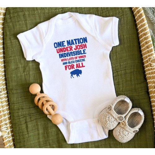 Josh Buffalo Football Baby Bodysuit, Buffalo Baby Outfit, Let's Go Buffalo, Buffalo Baby Gift, Buffalo Football Newborn, Buffalos Newest Fan