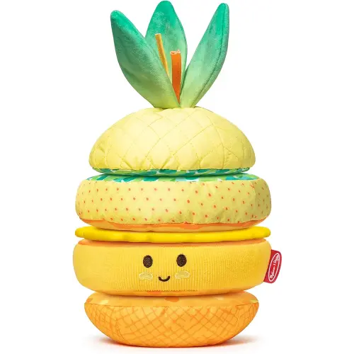 Melissa & Doug Multi-Sensory Pineapple Soft Stacker Infant Toy - Stacking Toys For Babies, Pineapple Stacking Toy For Infants
