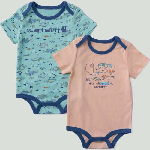 Boys' 2-Piece Short Sleeve Fish Bodysuit Set (Baby)