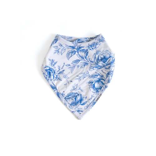 Lyla Blue Floral Toile Bib