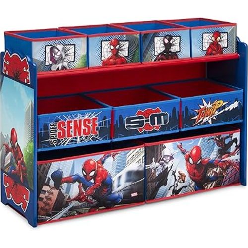 Marvel Spider-Man Deluxe 9 Bin Design and Store Toy Organizer by Delta Children, Greenguard Gold Certified