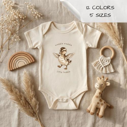 Mallard Duckling Baby Bodysuit | Toddler Baby Children Clothing | Newborn to 24 months | 045