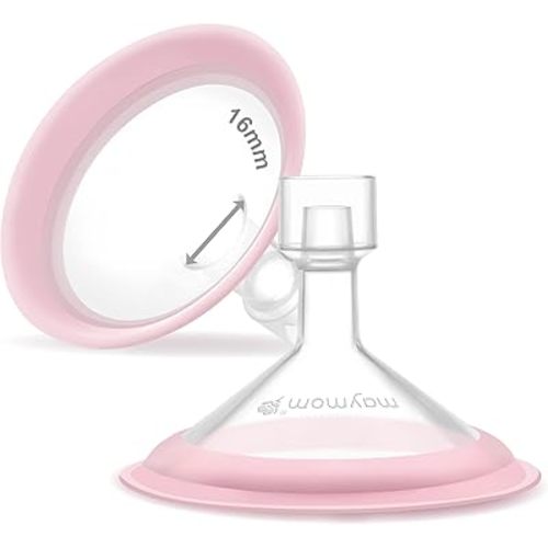 16mm Maymom MyFit Shields, Pano Series; Compatible with Medela Breast Pump- PersonalFit, Freestyle, Harmony, Maxi, Freestyle Flex Connector; Connect to Maymom Widemouth/Narrow Connector, 2pcs