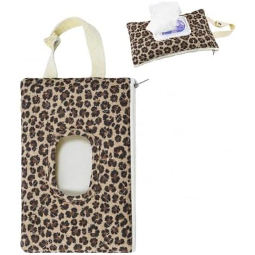 Portable Quilted Baby Wipe Holder, Floral Wipes Pouch for Stroller, Diaper Bag and Travel