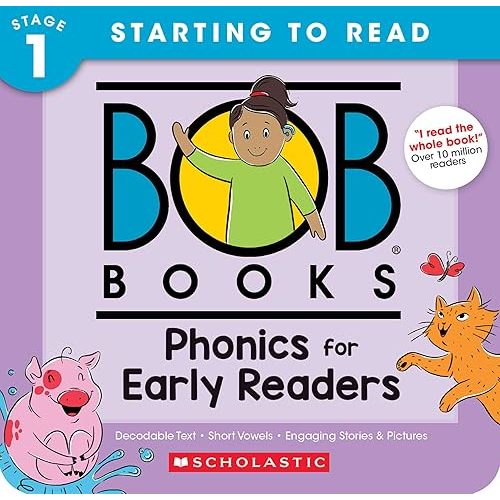 Bob Books - Phonics for Early Readers Box Set of 12 Paperbacks | Decodable Phonics Books, Ages 4 and up, Kindergarten (Stage 1: Starting to Read)