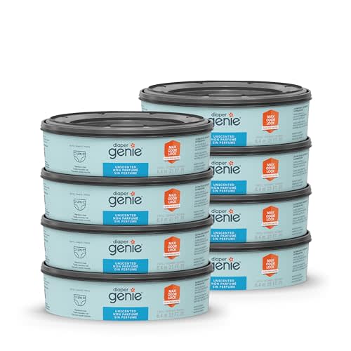 Diaper Genie Bags Refills 270 Count (Pack of 8) with Max Odor Lock | Holds Up to 2160 Newborn Diapers