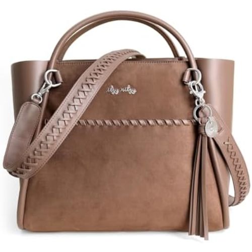 Itzy Ritzy Boss Tote Diaper Bag – Vegan Leather Tote with Stroller Straps, Changing Pad, Shoulder Straps & Tassel