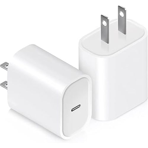 USB C Charger Block 20W, Ocupwei PD 3.0 Fast Charging Wall Charger USBC Power Adapter Type C Brick Cube for iPhone 17/Pro/Pro Max/17 Air/ 16/16 Pro/16 Pro Max/15/Plus/Pro/Pro Max [2 Pack]