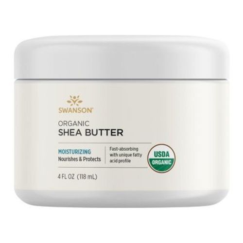 Swanson 100% Certified Organic East African Shea Butter 4 fl oz Solid Oil