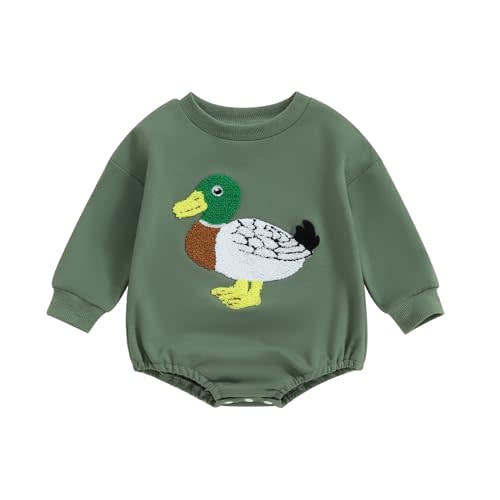 VISGOGO Newborn Infant Baby Boy Girls Oversized Romper Little Dude Sweater Onesie Coming Home Outfit Neutral Clothes