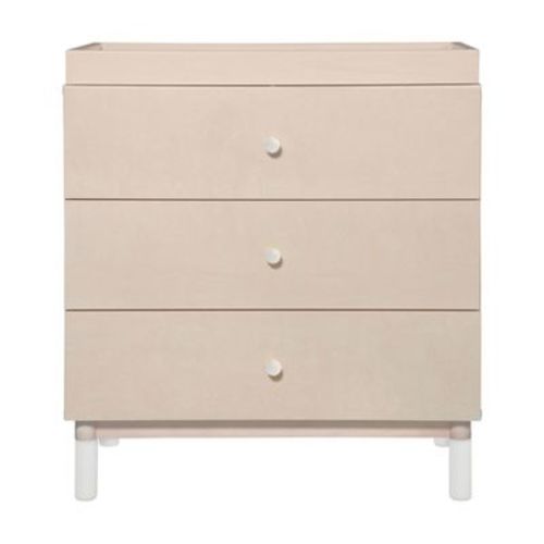 Babyletto Gelato 3-Drawer Changer Dresser with Removable Changing Tray - Washed Natural/White