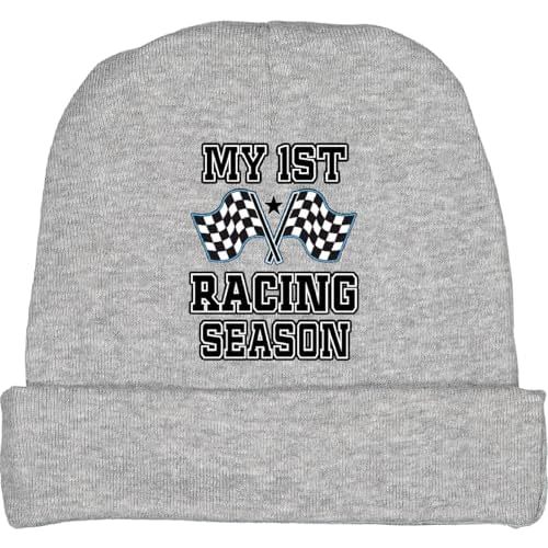 inktastic My 1st Racing Season Checkered Flags Baby Beanie Hat