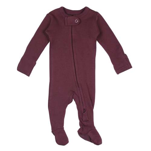 Plum | Organic Zipper Footie – L'ovedbaby