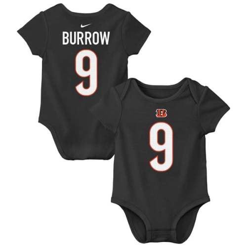 Joe Burrow Cincinnati Bengals Nike Infant Name & Number Bodysuit - Black