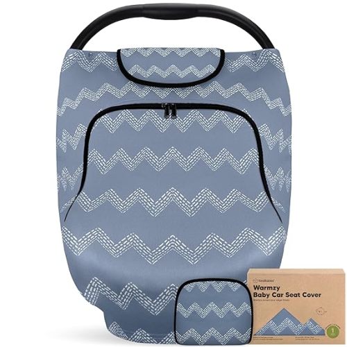 KeaBabies Winter Car Seat Cover Baby, Newborn - Universal Fit Infant Carseat Covers Baby Girl, Boy, Breathable, Lightweight Blanket,Easy to Use Stroller Canopy,Rain,Wind,Sun Shade(Indigo)