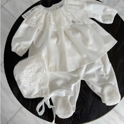 Ivory /white Velure 2 piece set with lace details. – MI LOVES