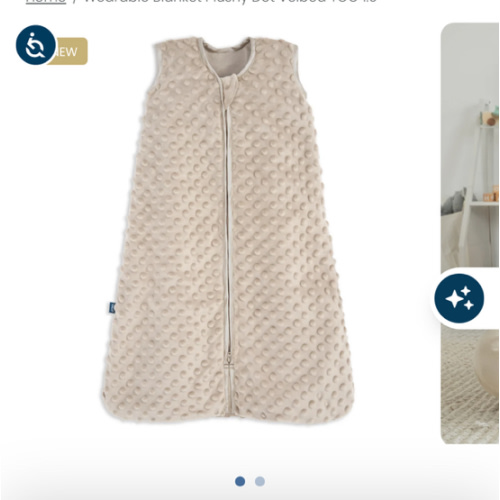 Pink Plushy Dot Velboa Wearable Baby Blanket L | HALO