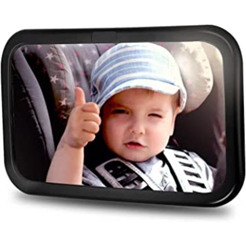 Baby Car Mirror, Rear Facing Car Mirror with Wide Clear View, Safety Car Seat Mirror Car Monitor for Rear Facing Infant, Shatterproof Baby Mirror, 360° Backseat Mirror, Easily Observe the Baby Move