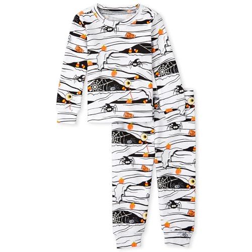 The Children's Place,Unisex Baby and Toddler Matching Family Glow Mummy Snug Fit Cotton Pajamas,White,5T